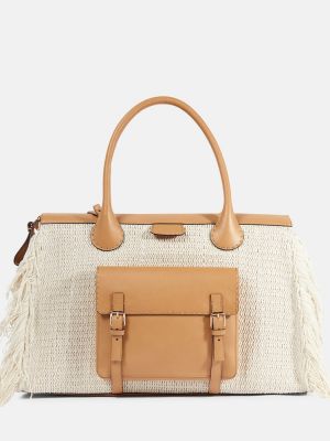 Nákupná taška so strapcami Chloã© biela