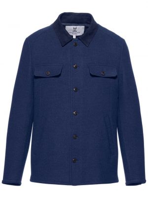 Volnena srajca Norwegian Wool modra