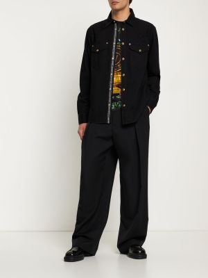 Bavlnená košeľa na gombíky Versace Jeans Couture
