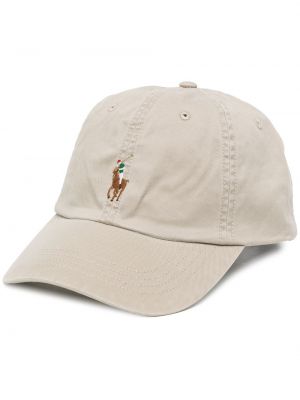 Medvilninis siuvinėtas kepurė su snapeliu Polo Ralph Lauren