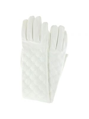 Białe rękawiczki skórzane Chanel Vintage