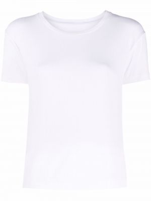 Camiseta ajustada de cuello redondo Maison Margiela blanco