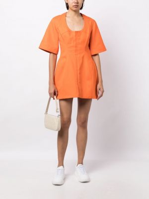 Minikleid aus baumwoll Rosie Assoulin orange