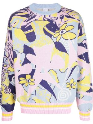 Strick pullover mit print Perks And Mini pink