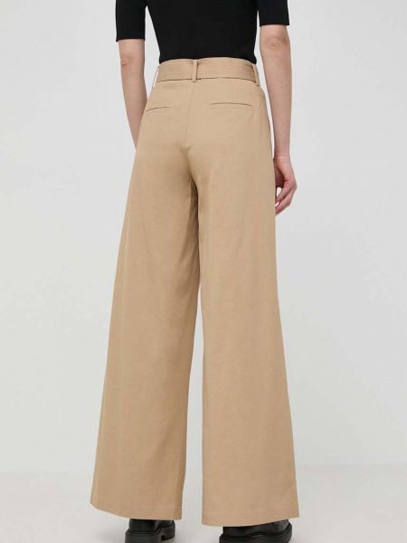 Pantaloni cu talie înaltă Karl Lagerfeld bej