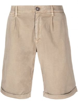 Seiden jeans shorts aus baumwoll Moorer beige