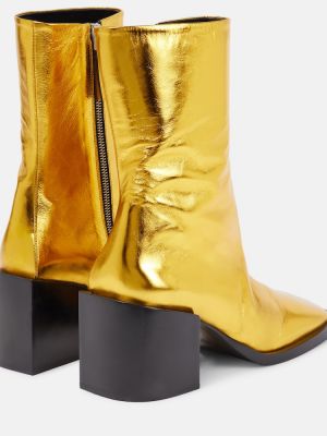 Leder ankle boots Jil Sander gold