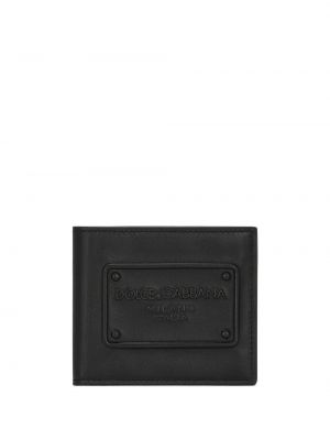 Dabīgās ādas maku Dolce & Gabbana melns