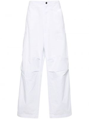 Pantaloni oversize cu croială lejeră Société Anonyme alb