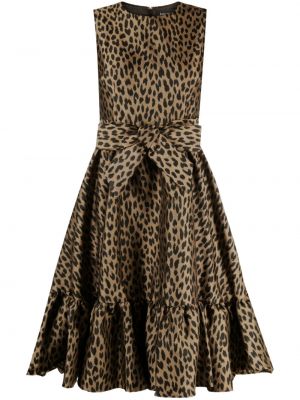 Koktejlkové šaty s potlačou s leopardím vzorom Kate Spade