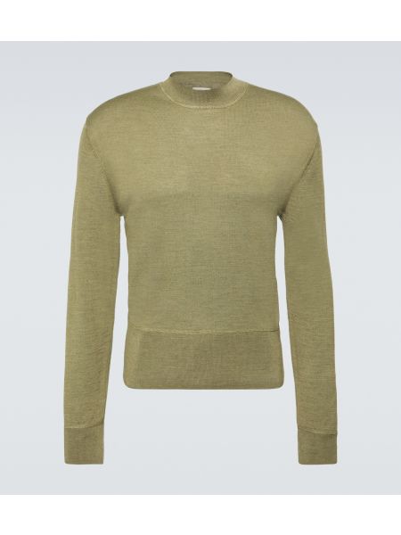 Шерстяной свитер Lemaire зеленый