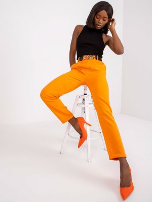 Kalhoty Fashionhunters oranžové