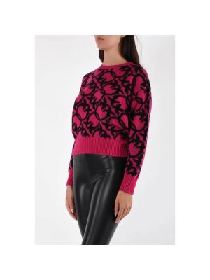 Jersey de lana de alpaca de tela jersey Pinko rosa