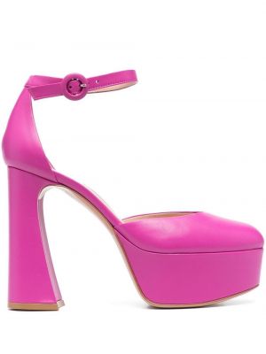 Pumps i mocka Gianvito Rossi rosa