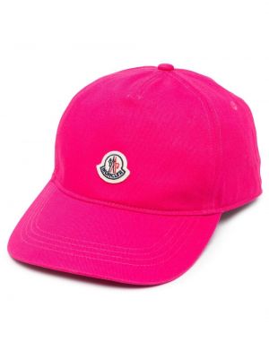 Șapcă din bumbac Moncler roz