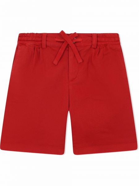 Bomull shorts for jenter Dolce & Gabbana Kids rød