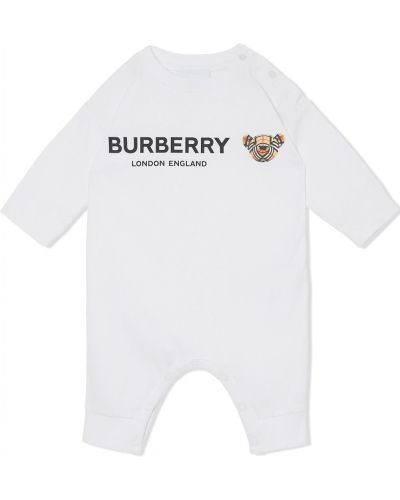 Trykt romper for jenter Burberry Kids hvit