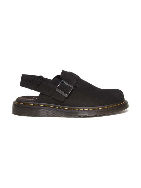 Semišové sandály Dr. Martens černé