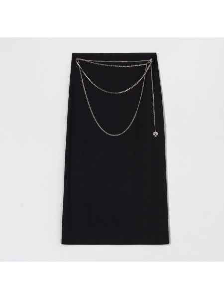 Sukňa z polyesteru Sinsay - čierna