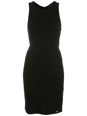 Приталенное платье миди без рукавов Armani Exchange, черное