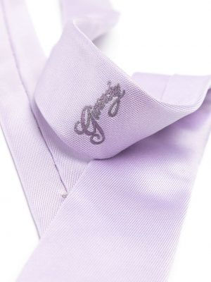 Cravate brodée en soie Givenchy violet