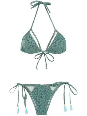 Bikini mit print mit leopardenmuster Brigitte grün