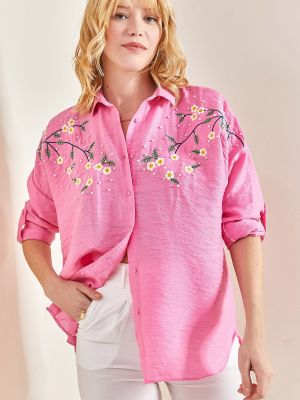 Košeľa Bianco Lucci ružová
