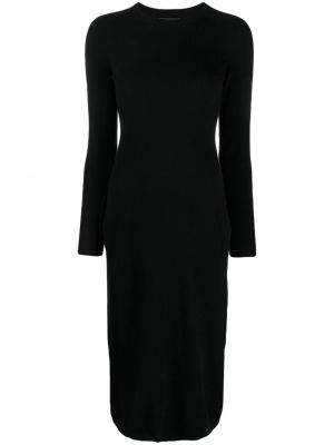 Μάξι φόρεμα κασμίρ Simonetta Ravizza μαύρο