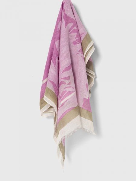 Лляний шарф Marc O'polo рожевий