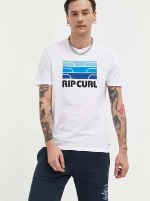 Тениска с дълъг ръкав с принт Rip Curl бяло