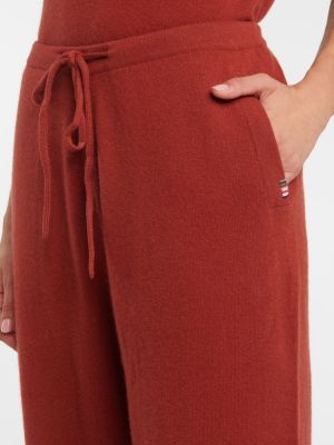 Pantaloni sport din cașmir Extreme Cashmere roșu