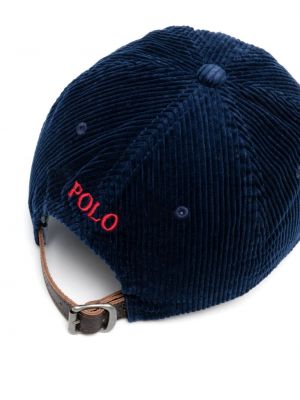 Bavlněné manšestrové polokošile Polo Ralph Lauren modré