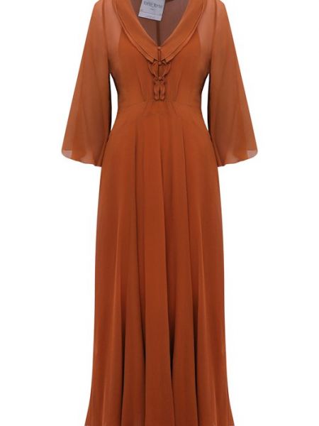 Шелковое платье Forte_forte коричневое