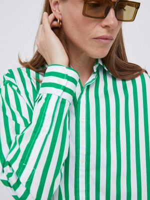 Koszula bawełniana relaxed fit Polo Ralph Lauren zielona