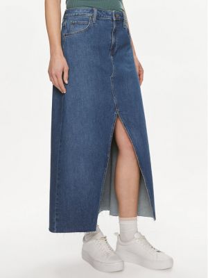 Voľná priliehavá džínsová sukňa Lee modrá