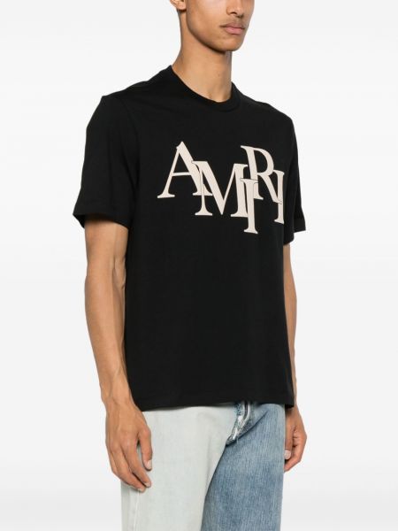 T-shirt en coton à imprimé Amiri noir