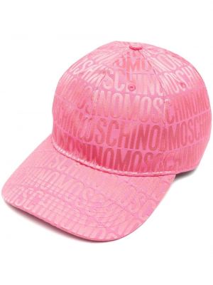 Жакардова шапка с козирки Moschino розово
