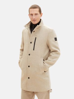 Μελανζέ παλτό Tom Tailor μπεζ