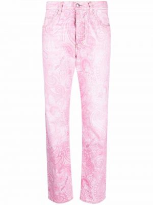 Straight leg-jeans Etro rosa