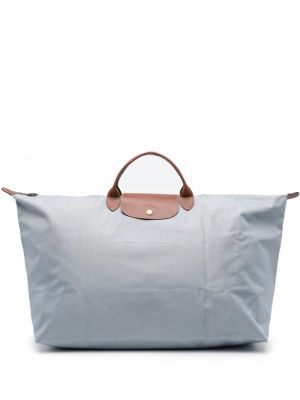 Nákupná taška Longchamp sivá