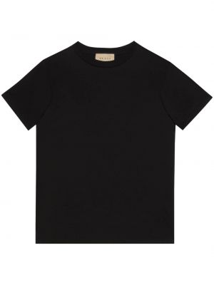 Pamut póló nyomtatás Gucci fekete