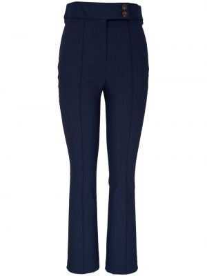 Pantaloni cu picior drept plisate Veronica Beard albastru
