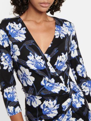 Robe mi-longue à fleurs Diane Von Furstenberg