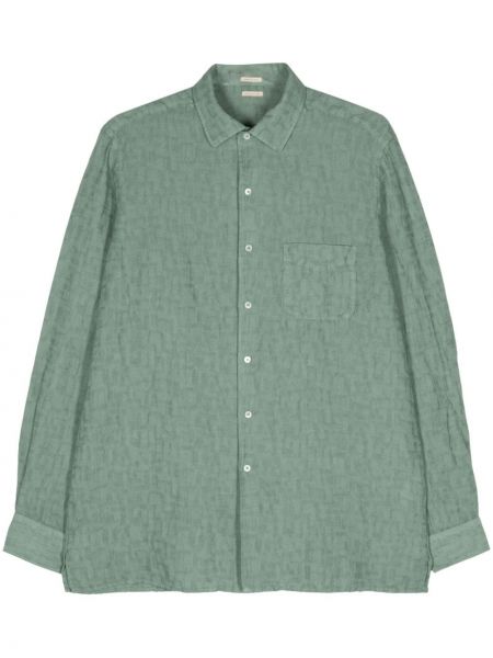 Košile s knoflíky Massimo Alba zelená