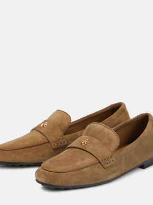 Pantofi loafer din piele de căprioară Tory Burch maro