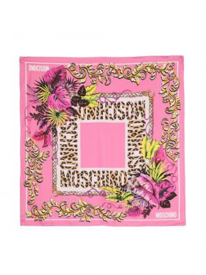 Seiden schal mit print Moschino pink