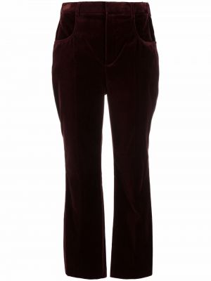 Manšestrové kalhoty Saint Laurent červené