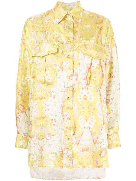 Camisa de flores con estampado Manning Cartell amarillo
