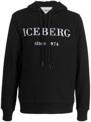 Jopa s kapuco z vezenjem Iceberg črna