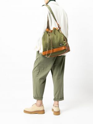 Bolso shopper con cordones Porter-yoshida & Co. verde